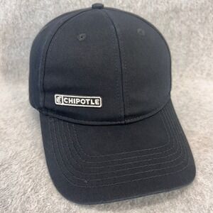 Chipotle Logo Mens Black Loomstate Baseball Cap Organic Cotton Adjustable OSFM